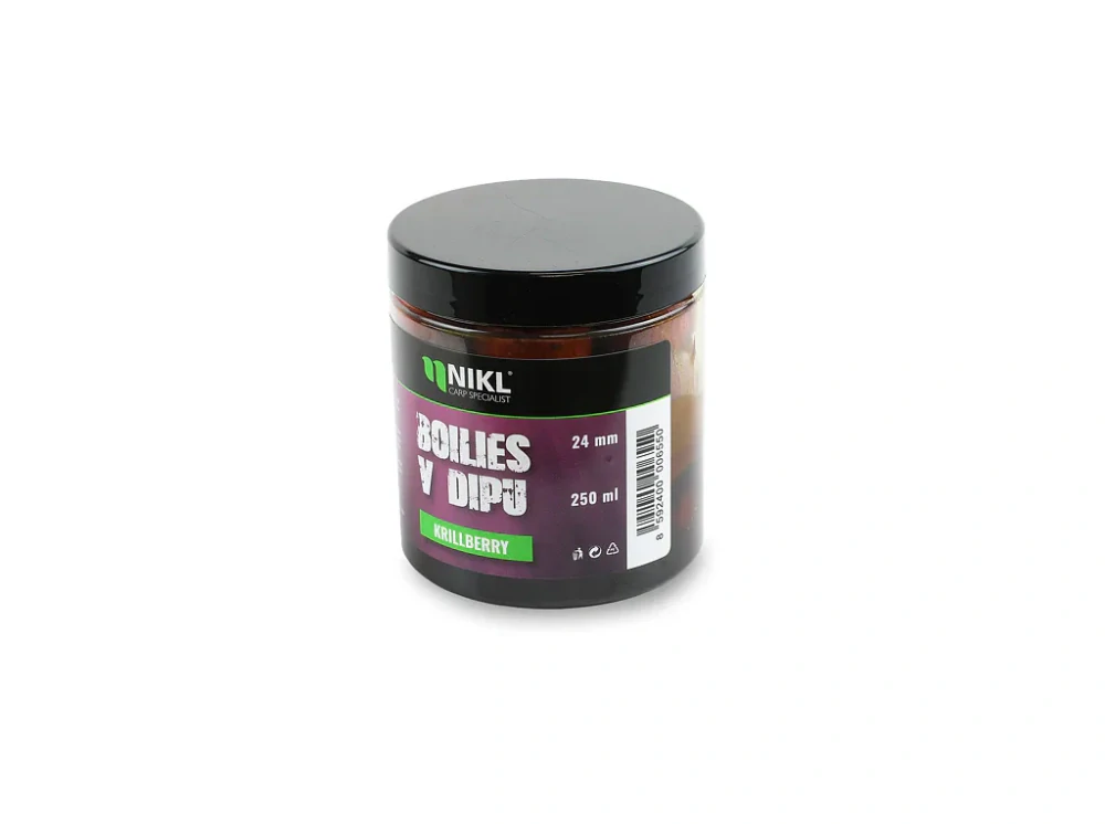 Nikl Boilies v dipu Krill Berry 250ml/0,20mm
