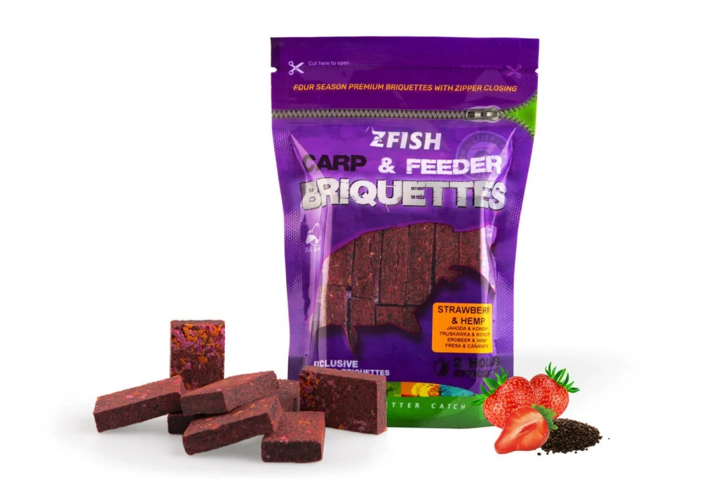 ZFISH Zakrmovací Brikety 220g - Strawberry & Hemp