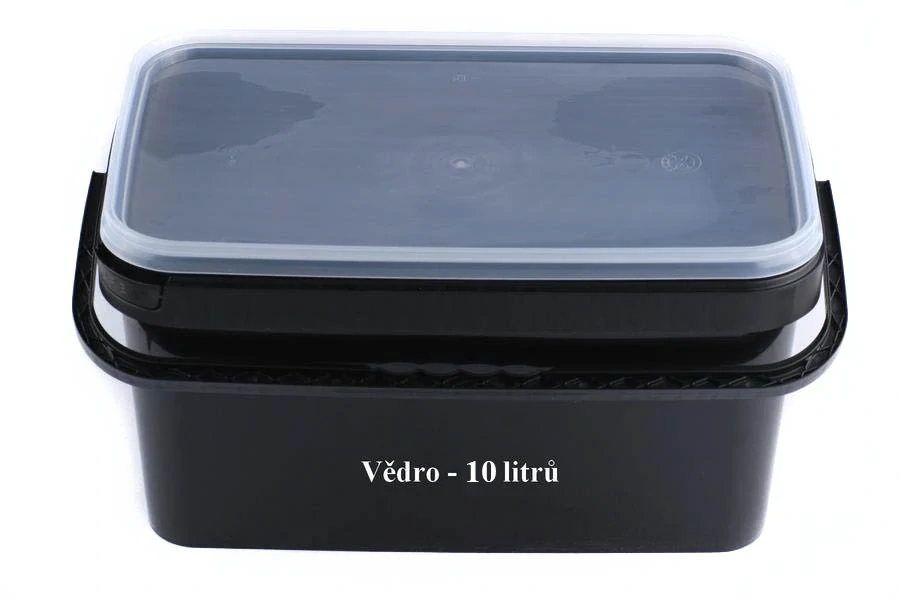 Plastové vědro - Hranaté Černé 10 l