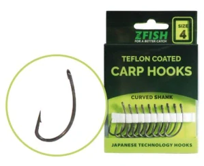 Zfish Teflonové Háčky Curved Shank BL/vel.4
