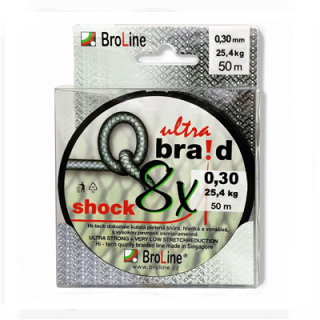 Q-braid SHOCK 8x, černá/ 0.25 mm 19.7 kg 50 m