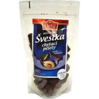 Chytací pelety s dírou 250 g/20mm/ - Švestka