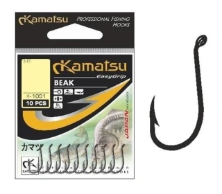 Háčky Kamatsu BEAK - 10ks/ černé/ očko/ vel.1