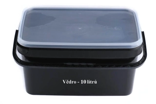 Plastové vědro - Hranaté Černé 10 l