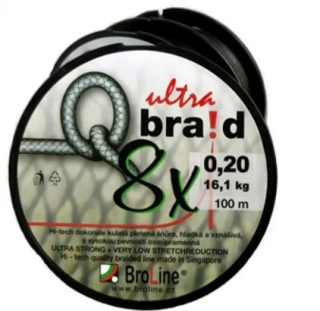 Q-braid ultra 8x, černá 100m