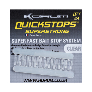  KORUM Rychlozarážky QUICKSTOPS SUPERSTRONG 24ks