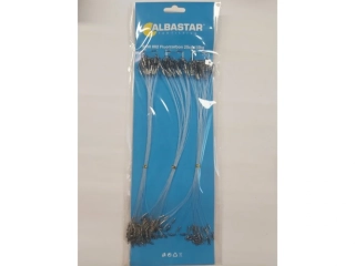 Fluorocarbon s Obratlíkem a Karabinou 25cm/15kg