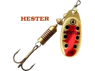 Hester Fishing rotační třpytka Ospray Gold/Red Black Dots