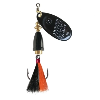 Hester Fishing Třpytka Black Scales W Blk-Orange 6g vel.3
