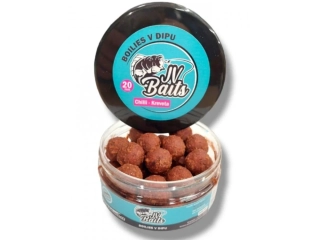 JV Baits Boilies V Dipu Chilli-kreveta 300ml /24mm