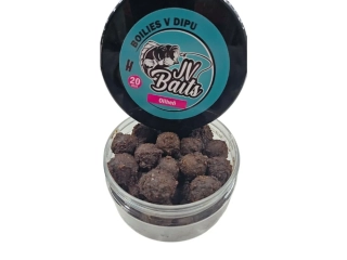 JV Baits Hard Dipované boilies Oliheň 20 mm 300 ml