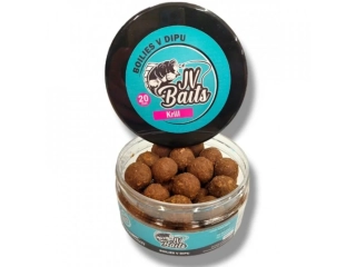 JV Baits boilies v dipu Kril 300ml - 20mm