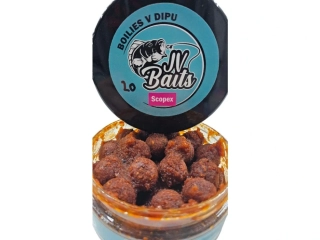 JV Baits boilies v dipu Scopex 300ml - 20mm