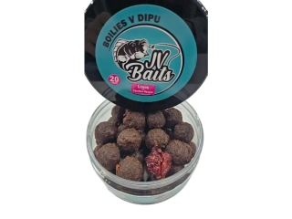 JV Baits Dipované boilies Losos - Carolina reaper 20 mm 300 ml